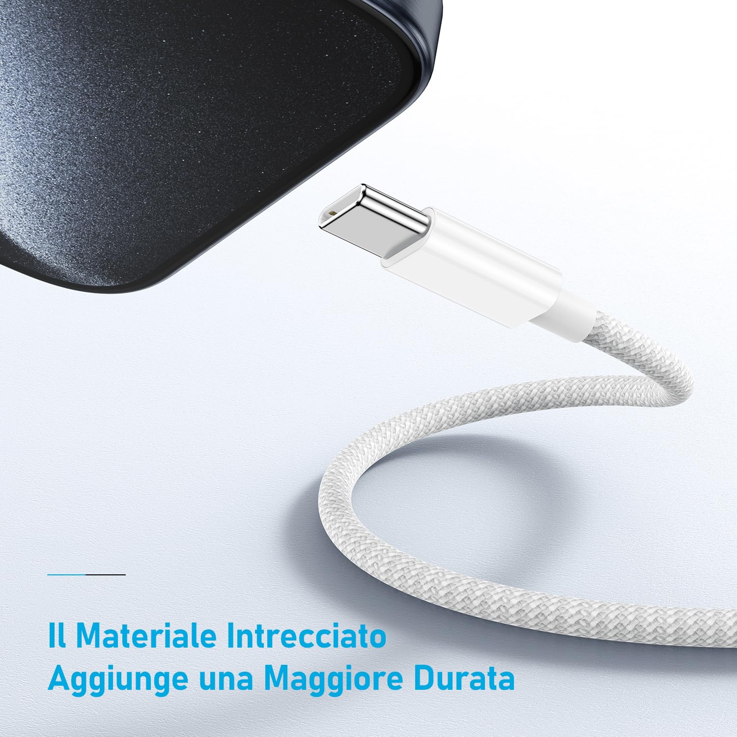 Cavo per iPhone 15, 2Pack 2M Cavo Usb C intrecciato per iPhone 15 Cavo USB da C a C PD 60W Ricarica rapida per Apple iPhone 16/16 Pro/16 Pro Max iPhone 15/15 Plus/15 Pro/15 Pro Max, iPad, MacBook