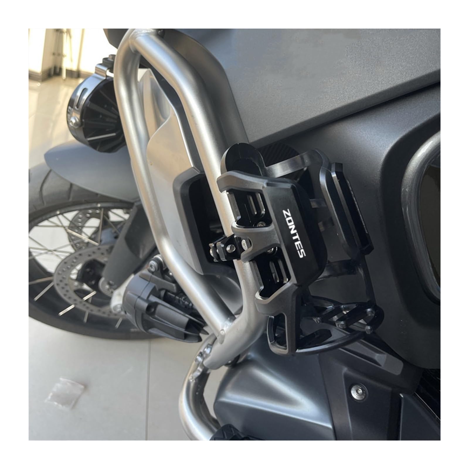 per ZONTES 368G G368 portabicchieri per Moto portaborraccia per Bevande Accessori per Supporto per Gabbia per Bottiglie d'Acqua(ZONTES Titanium)