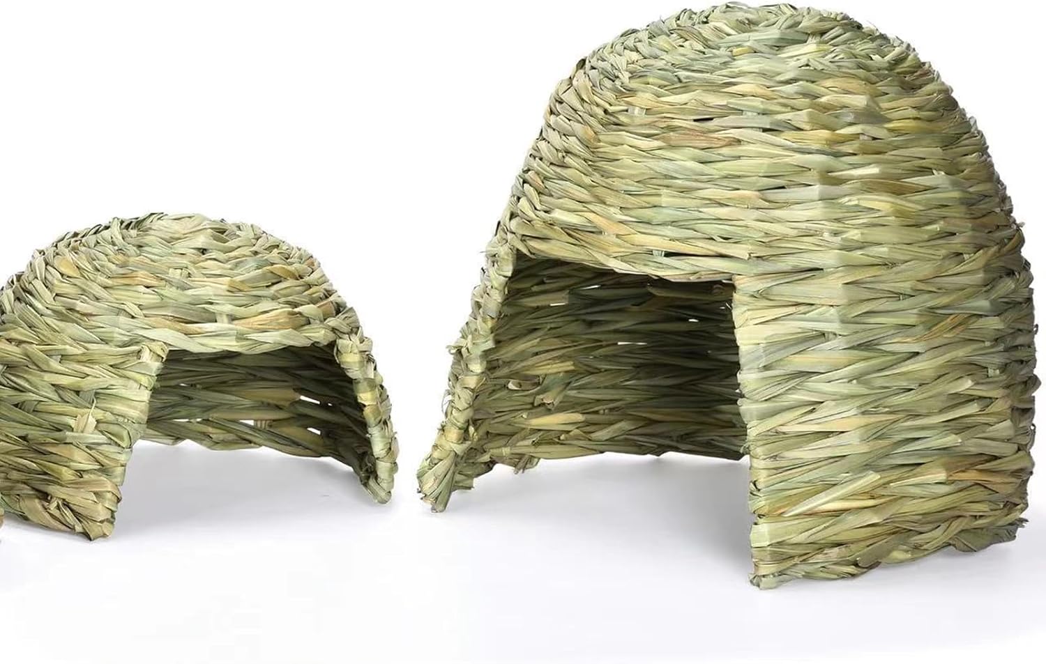 Rabbits Hideaways Grass House Straw Cave Play for Small Pet Warm Hideouts for Cage Hamsters Hideaways Cave Pet Shelter