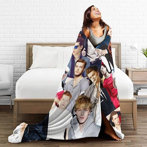 Miniatura 5 de Manta Cameron Monaghan suave y cómoda manta de lana polar para sofá, oficina, coche, camping, yoga, viajes, decoración del hogar, acogedora manta de