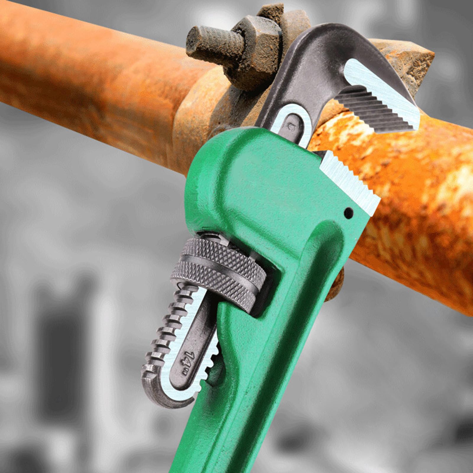 Llave inglesa de apertura grande resistente para tubo de agua, alicates de abrazadera de tubo rápida, herramienta de mano ajustable para fontanero profesional