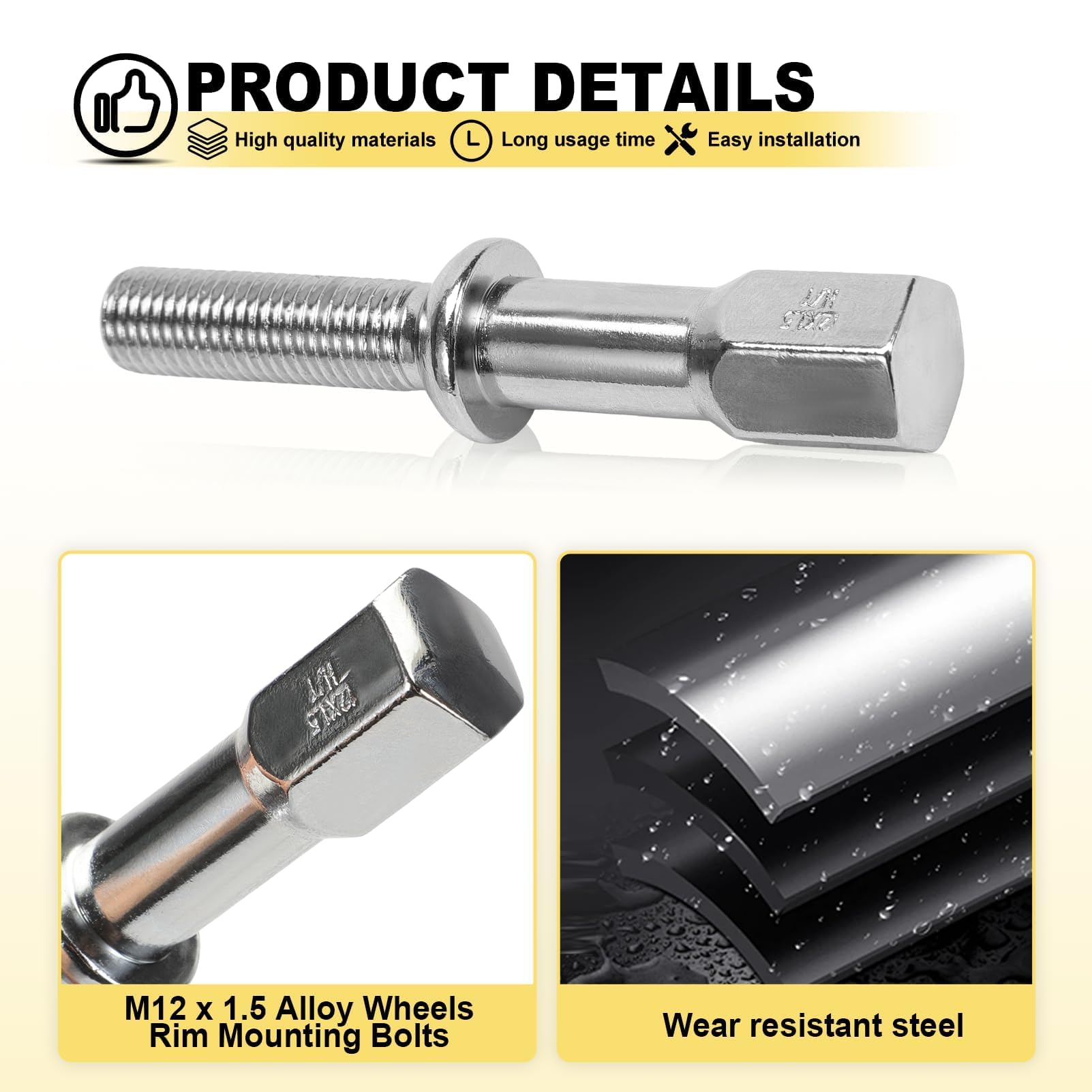 20 viti per ruota 1264000070 1244000770 adatte per Mercedes-Benz C Classe E W210 S210 W124 S124 A124 C124, viti per ruote in alluminio M12 x 1,5 A1264000070 A124000000 A12400 0770