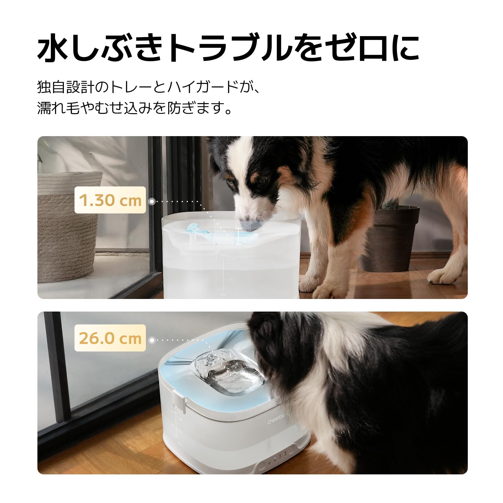Cheerble D1 犬用自動給水器 犬水飲み器 ポンプレス磁力給水 Amazon | Cheerble D1 Pro 犬用自動給水器 【アドバンス】大容量4L