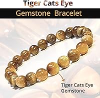 Vista 327 de Pulsera de turmalina negra, pulsera de cristal curativo natural para mujeres y hombres, pulsera de cuentas redondas de 0.315 in para espiritual