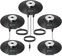 Vista 9 de ECS WordForum - Micrófono de conferencia estéreo omnidireccional TRS 360° de 0.138 in para PC, con opción de cadena de margarita, micrófono