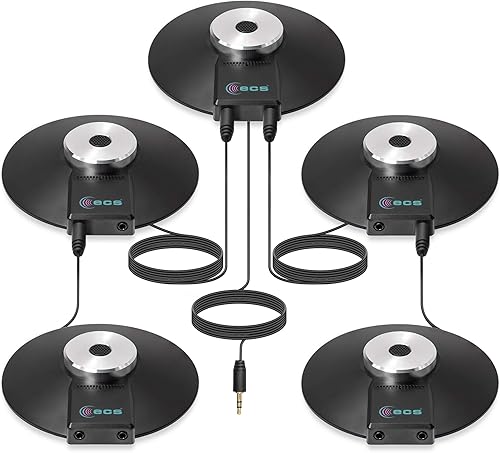 Miniatura 9 de ECS WordForum - Micrófono de conferencia estéreo omnidireccional TRS 360° de 0.138 in para PC, con opción de cadena de margarita, micrófono de