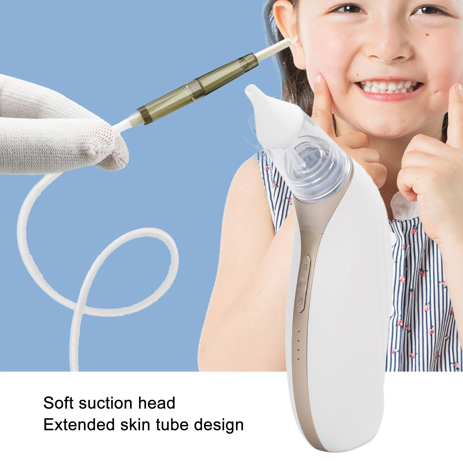 600mAh Ricaricabile Aspirazione Orecchio Elettrico 3 Velocità Regolabile Aspirapolvere per Rimozione Cerume Staccabile Cerume per Bambini e Cerume Earpick per Bambini