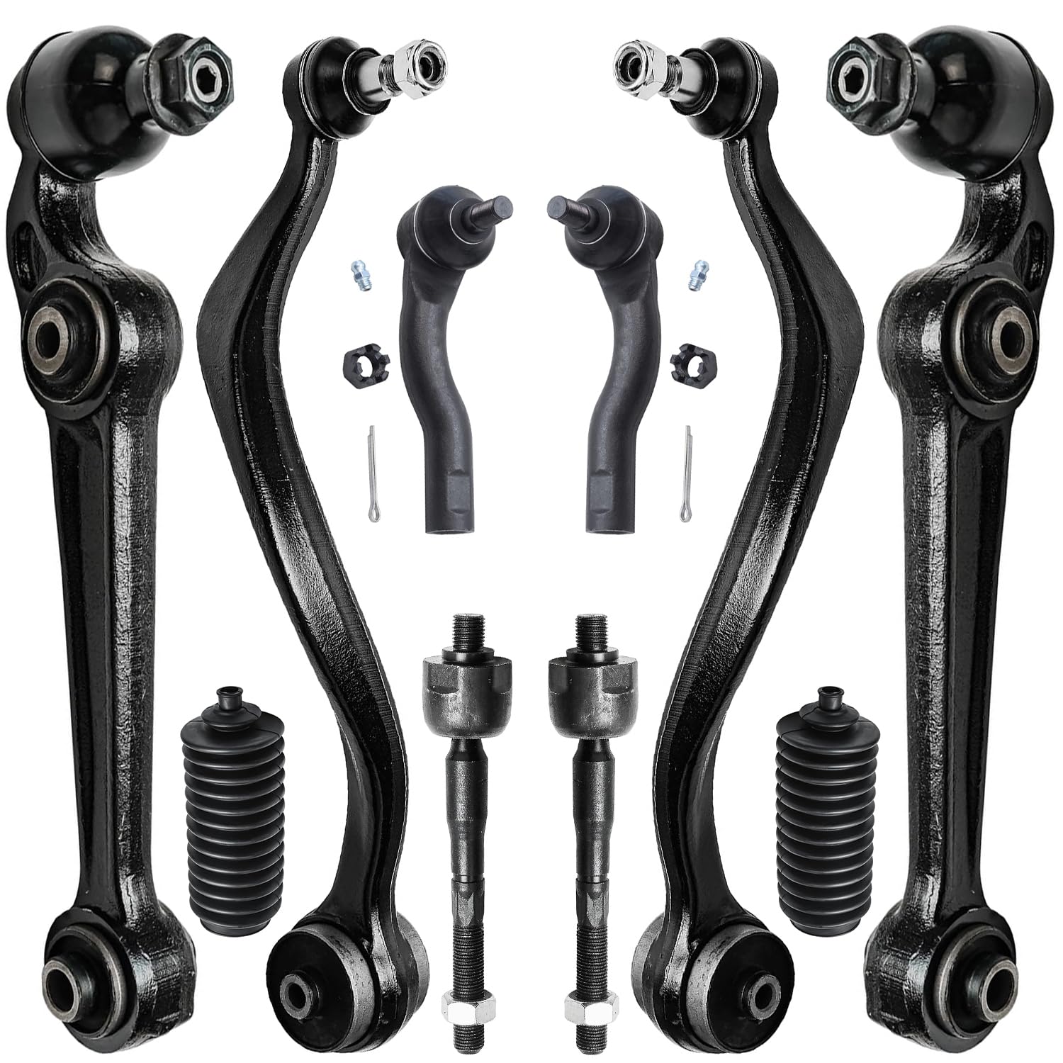 Detroit Axle - 10pc Front Lower Control Arms Kit for Ford Fusion