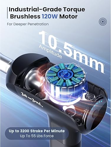 Miniatura 4 de BOB AND BRAD Pistola de masaje X6 Pro y almohadilla térmica eléctrica para espalda, cuello y hombros