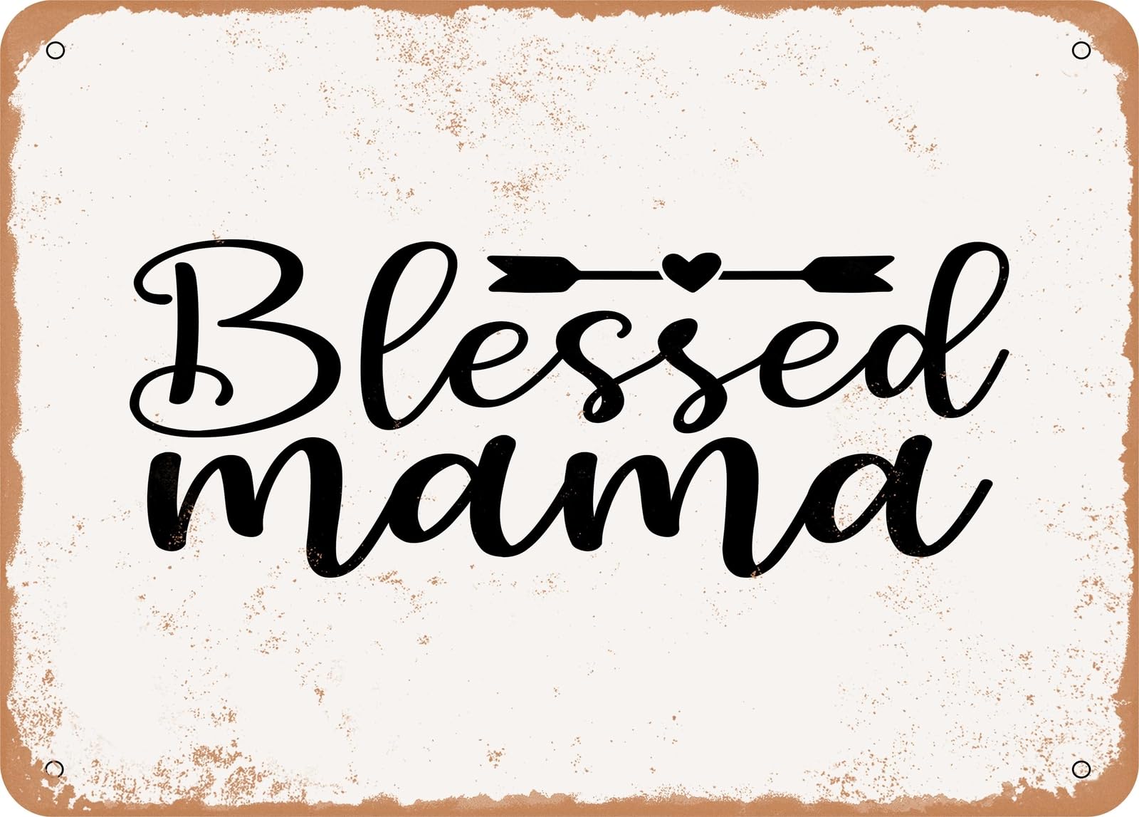 Metal Sign - Blessed Mama - 6 - Vintage Look Sign home decor
