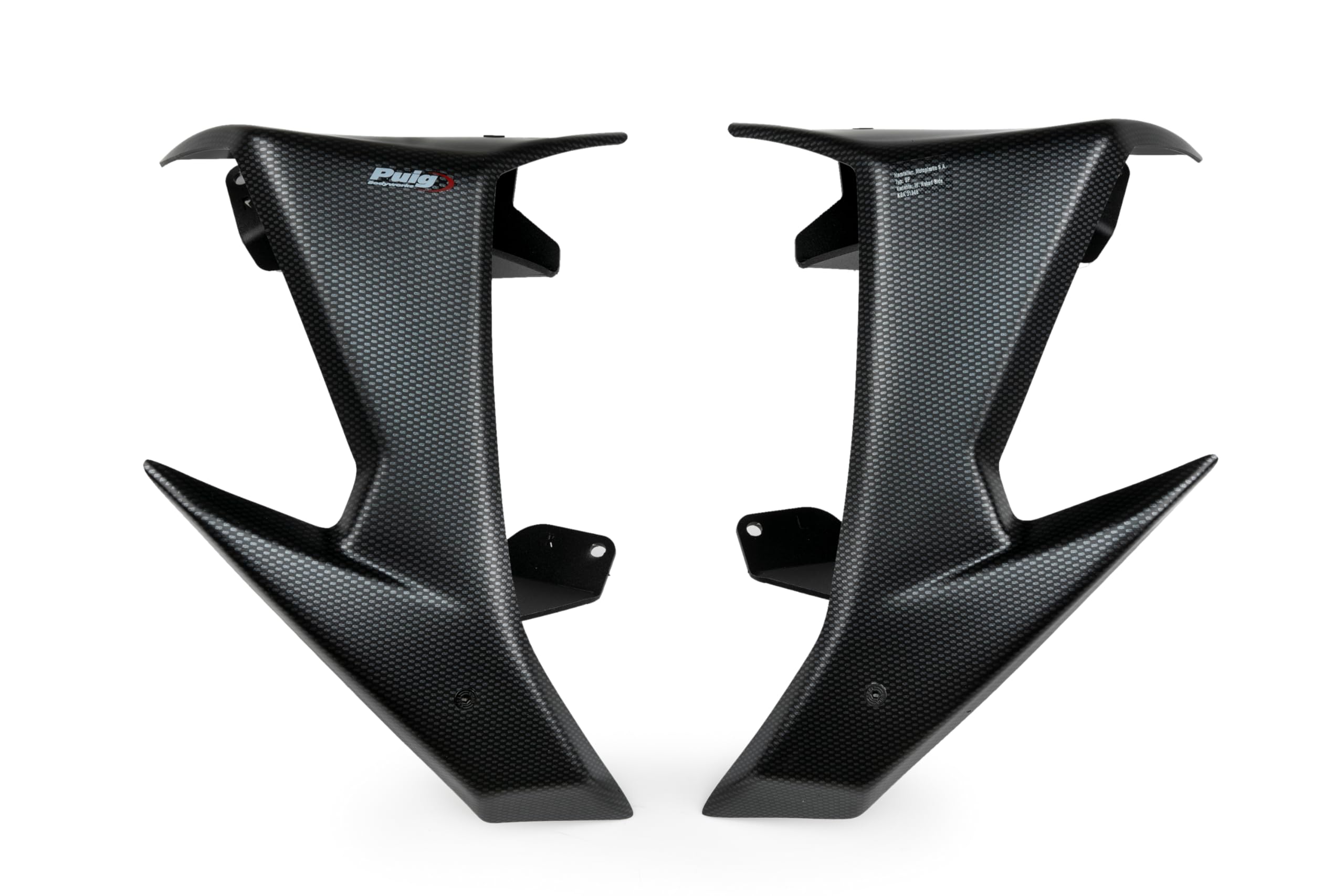 Puig 21783C Alerones Laterales Naked con diseño aerodinámico y Efecto Downforce para Mejorar Estabilidad y Control en conducción, Carbono