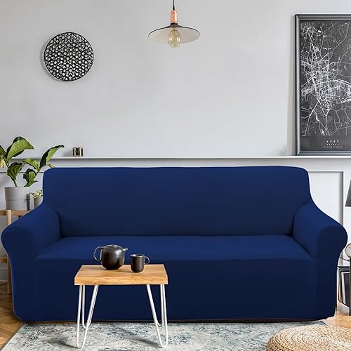 Miniatura 2 de U-NICE HOME Velvet Sofa Covers Stretch Couch Covers for 3 Cushion Couch Furniture Protector Sofa Slipcover (XL Large, Navy)