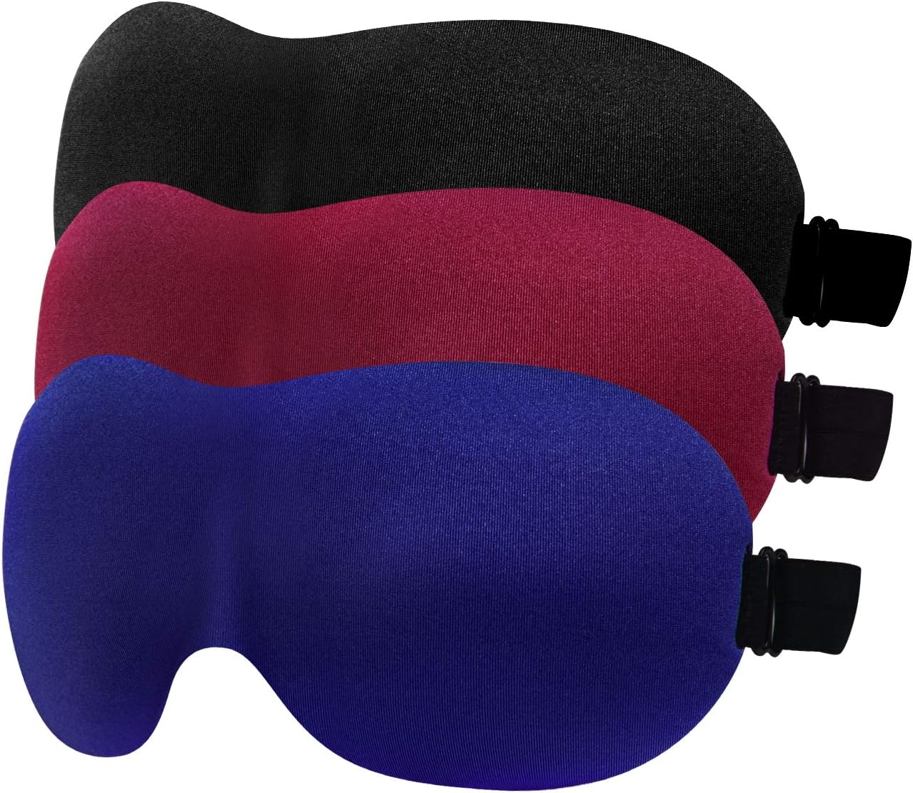 YIVIEW Sleep Mask Pack of 3, Lightweight & Comfortable Super Soft Large