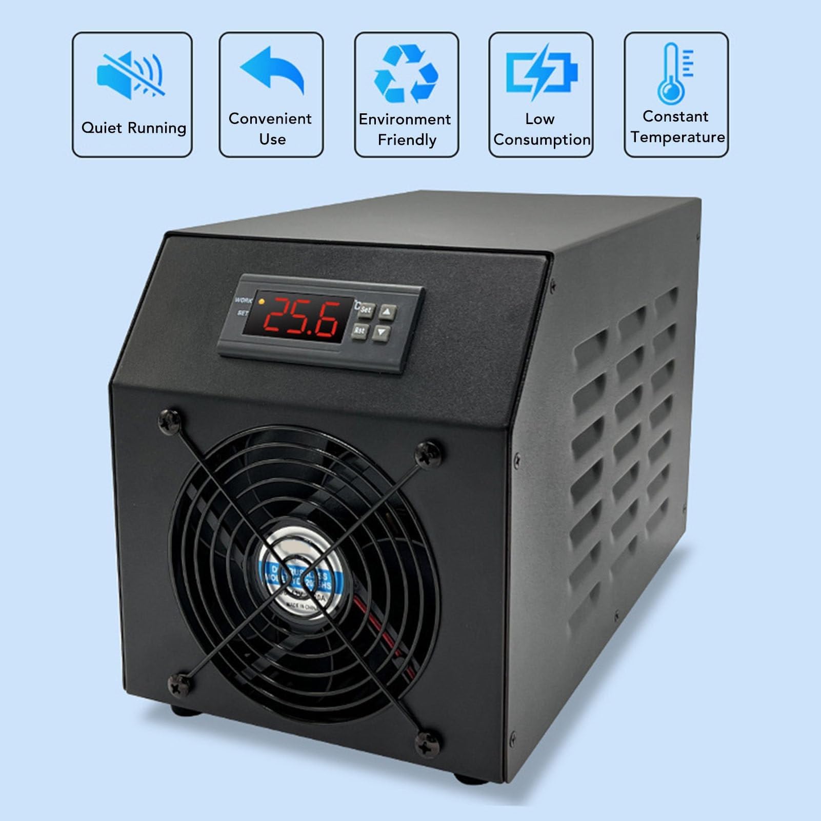 Enfriador De Acuario De 16Gal, 2 En 1, Calefacción/Refrigeración (10-50°C), 200W Diseño Silencioso, Semiconductor De Refrigeración, Para Acuarios De Ajolotes, Arrecifes De Coral