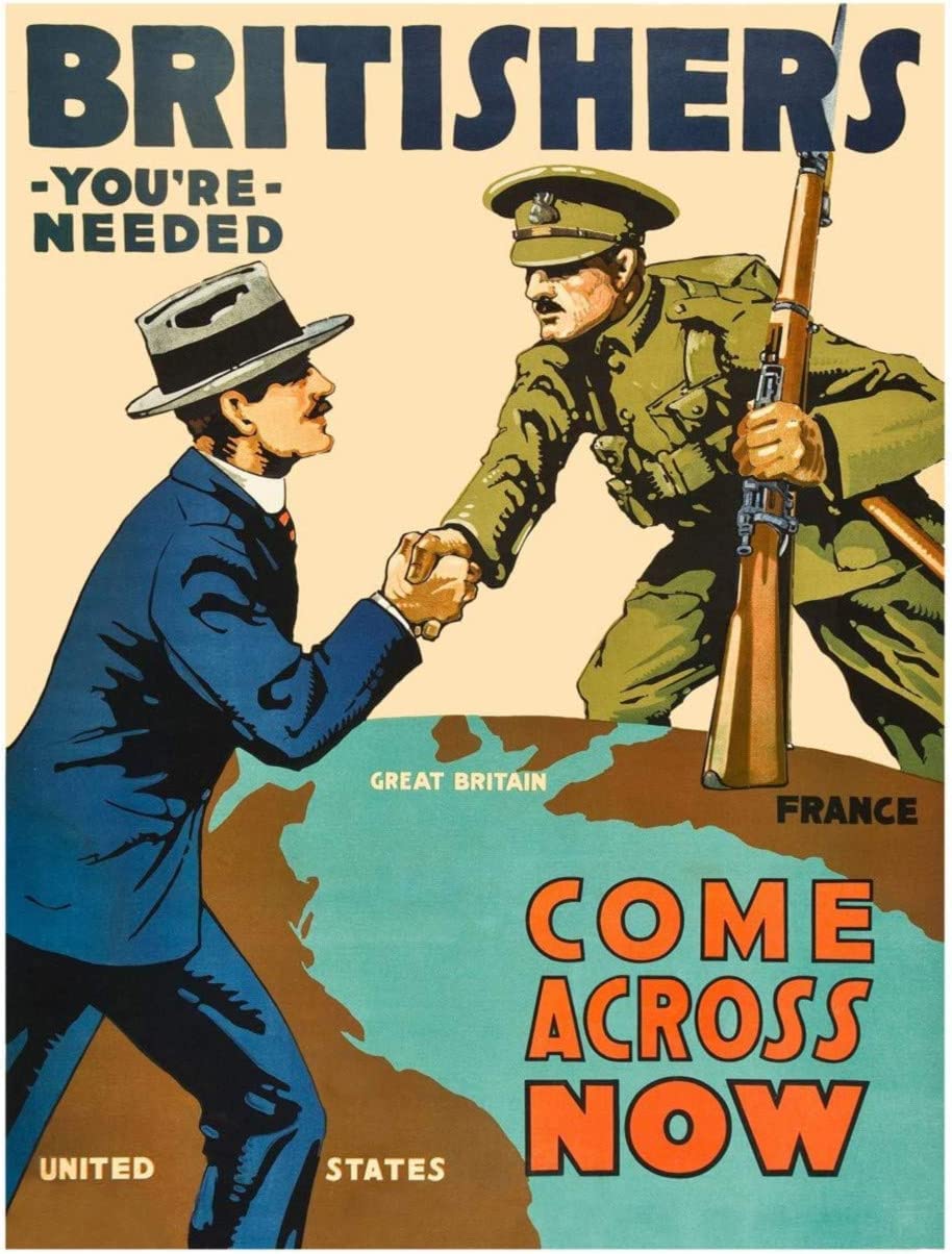 World War Poster GB UK USA WW2 WW1 Army Vintage Retro Man Cave Bar Pub Shed Novelty Gift Aluminium Metal Tin Wall Décor Sign