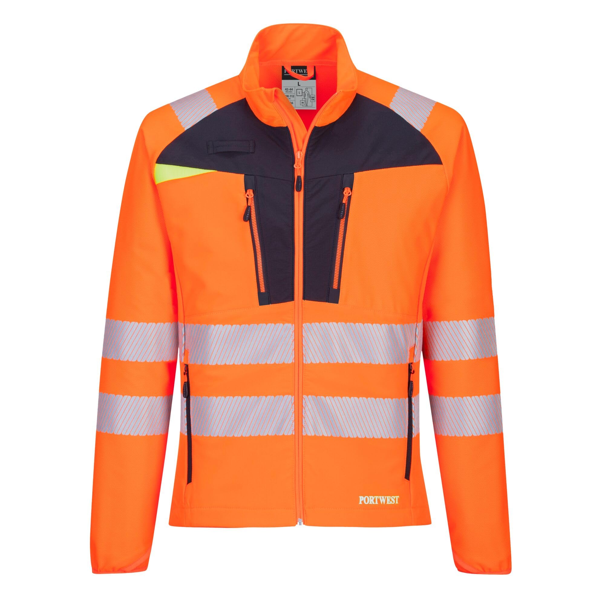 Portwest Orange/Black Dx481 Hi-Vis Lightweight Mid Layer Top