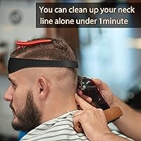 Vista 4 de Plantilla de afeitado de escote y guía de corte de cabello, banda de corte de pelo de silicona duradera curvada de alta calidad para cortes de pelo