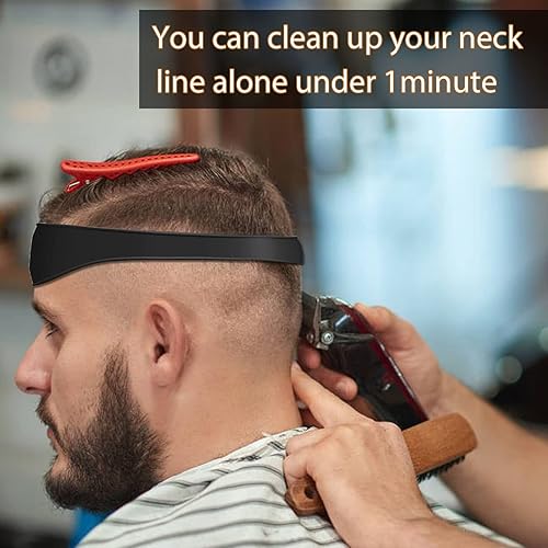 Miniatura 4 de Plantilla de afeitado de escote y guía de corte de cabello, banda de corte de pelo de silicona duradera curvada de alta calidad para cortes de pelo
