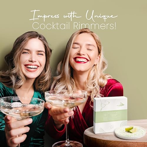 Miniatura 6 de The Cocktail Box Co. Cerámica Margarita Salt Rimmer & Sugar Rimmer Set  Accesorio de bebida para bares y fiestas en el hogar (juego de 2)