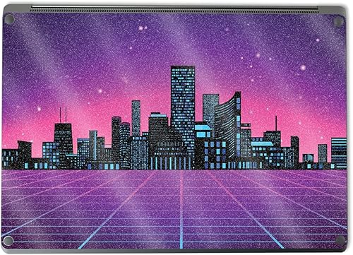 Miniatura 3 de MightySkins - Piel brillante con purpurina compatible con Microsoft Surface Laptop 5 de 15 pulgadas, Synthwave City, acabado protector y duradero