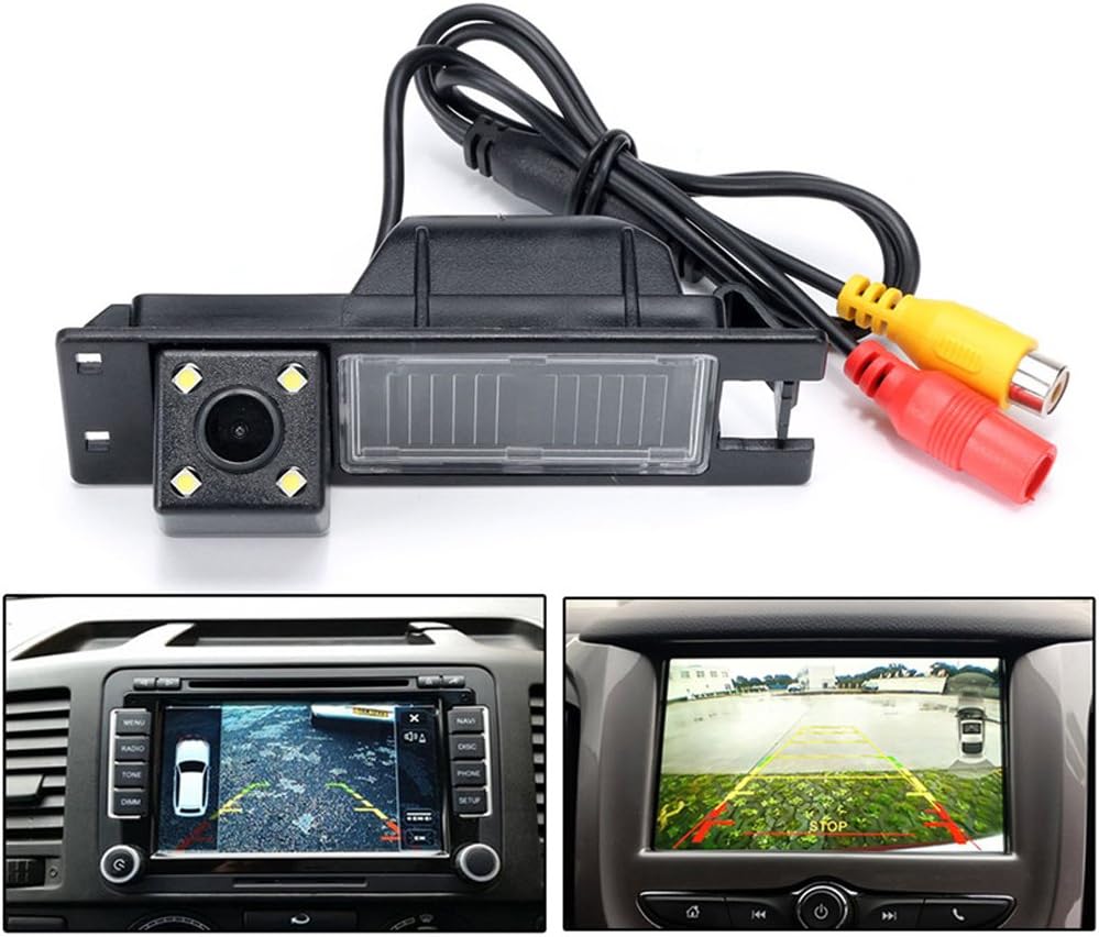 Kalakass Car Backup Camera,IP 67 Waterproof LED Night Vision License Plate Reverse Rear View Back Up Car Camera compatible with Vauxhall Vectra Astra Zafira Corsa Insignia Meriva Antara Vivaro