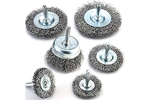 Wire Brush Wheel Cup Brush Set: 6-Piece Attachment for Drill Rust Removal