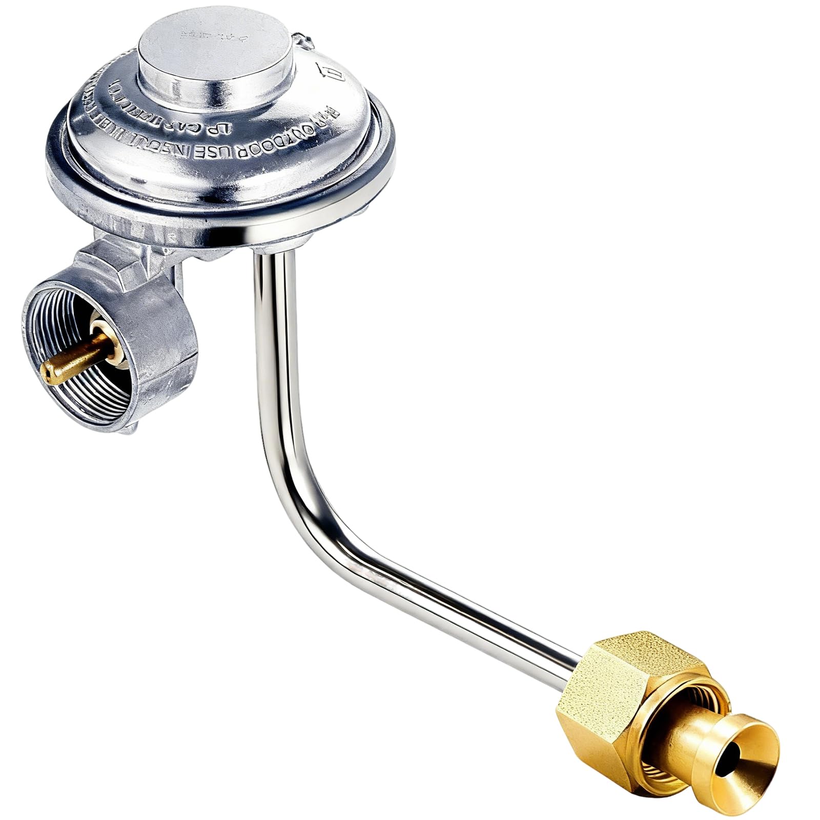 MCAMPAS 1 lb Propane Tank Regulator with 3/8" Flare Nut Universal Low Pressure Valve for Portable Grills, Camping Stoves & Camplux Griddles