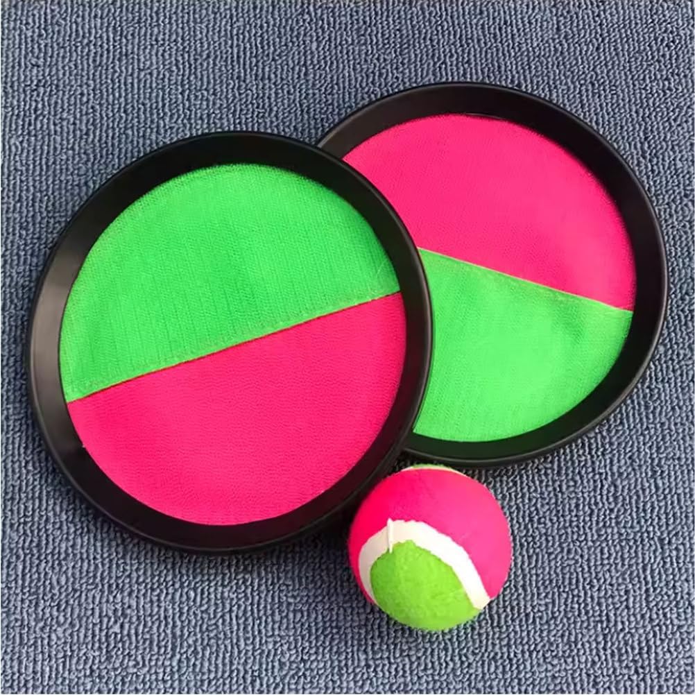Montessori Sensory Integration Training Catch Ball Set, Sticky Target Paddle Toy for Kids 3-6 Years