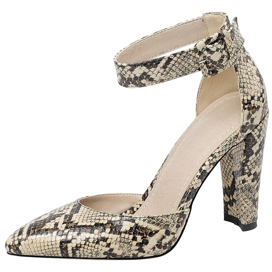 Amazon.com | Caradise Womens Snakeskin Print Pointed Toe