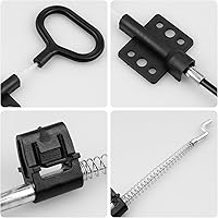 Vista 4 de Cables reclinables para sofá, 2 cables de liberación de repuesto con anillo en D, piezas de repuesto reclinables, longitud expuesta, 4.75 pulgadas