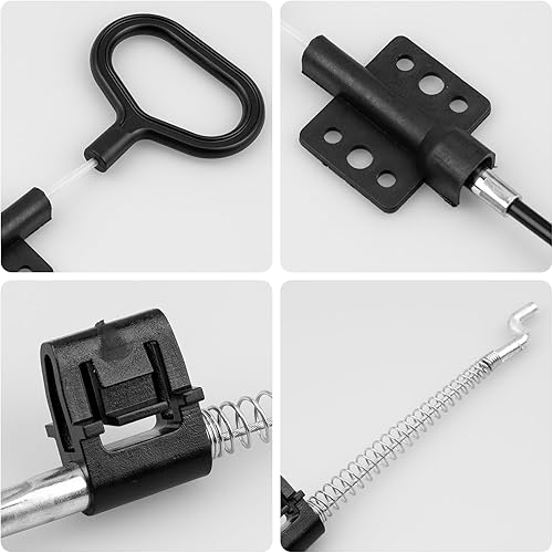 Miniatura 4 de Cables reclinables para sofá, 2 cables de liberación de repuesto con anillo en D, piezas de repuesto reclinables, longitud expuesta, 4.75 pulgadas,