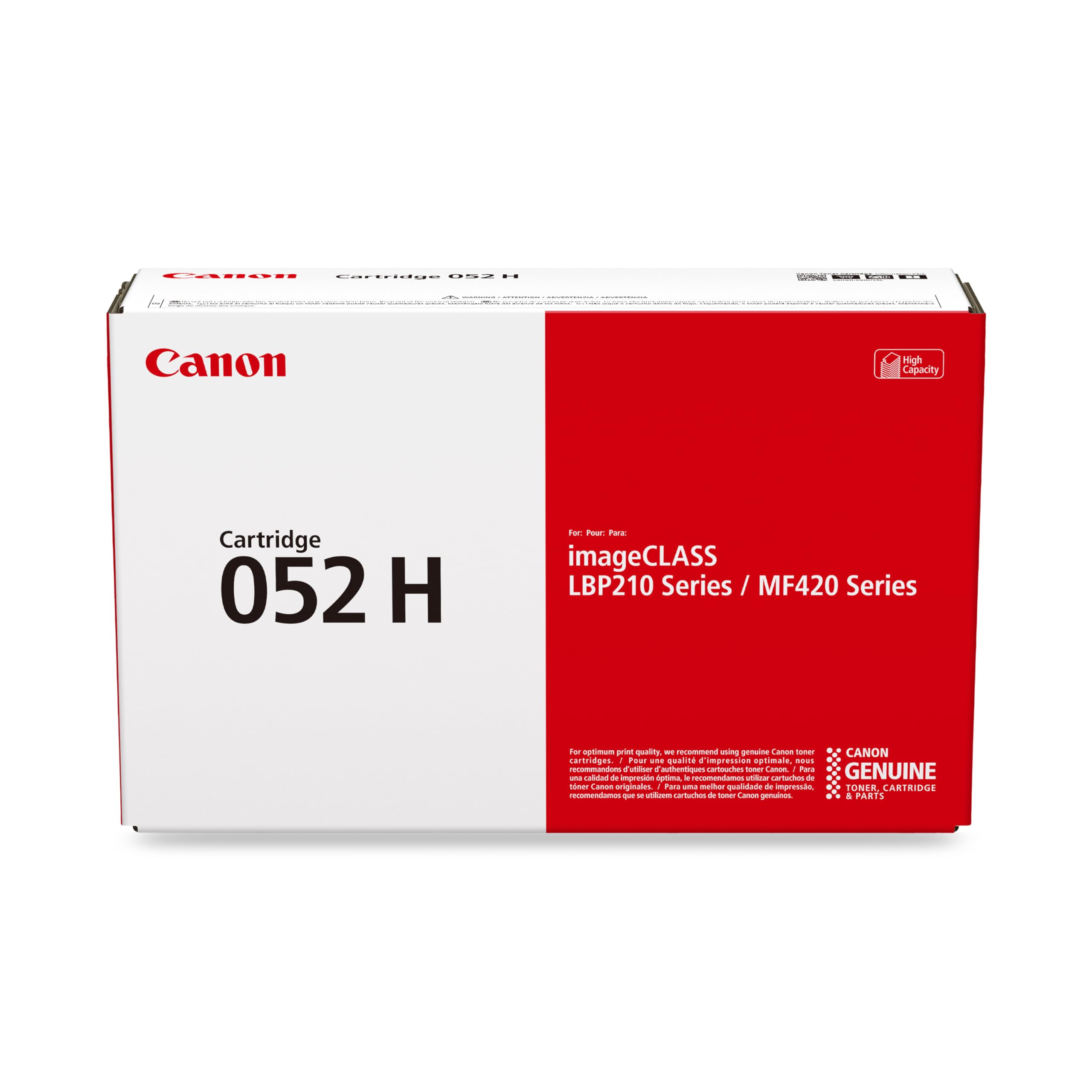 Canon Genuine 052 Black Toner Cartridge High Capacity Compatible with LBP214dw, LBP215dw, MF424dw, MF426dw, MF429dw