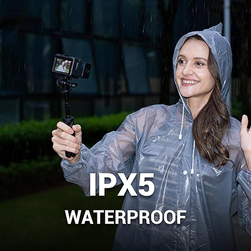 Miniatura 4 de JJC Luz auxiliar magnética para DJI Osmo Action 5 Pro 4 3, mini luz de video LED recargable, para grabación de vlog selfie, luz impermeable IPX5