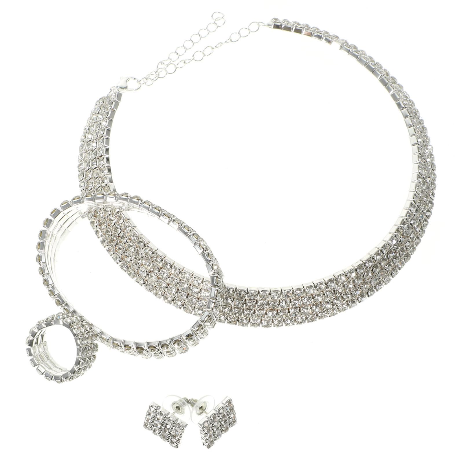 VALICLUD Pendientes De Plata A La Moda Joyería De Oro Para Mujer Kit De Joyería Collares De Cuentas Para Mujer Aleación