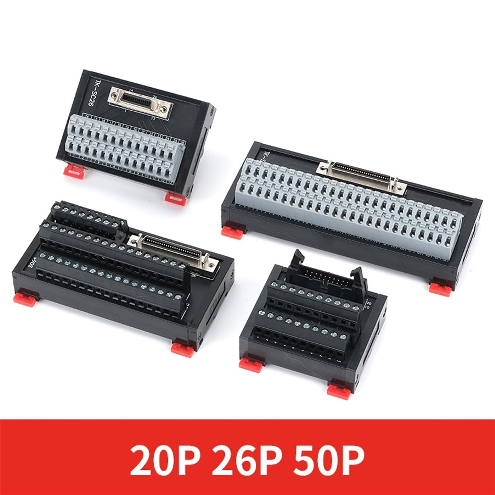 Klips do montażu na szynie DIN blok zacisków serwo blok zacisków płyta adaptera płyta przekaźnikowa 20P 26P 50P typ sprężyny(SC50 With 1m)