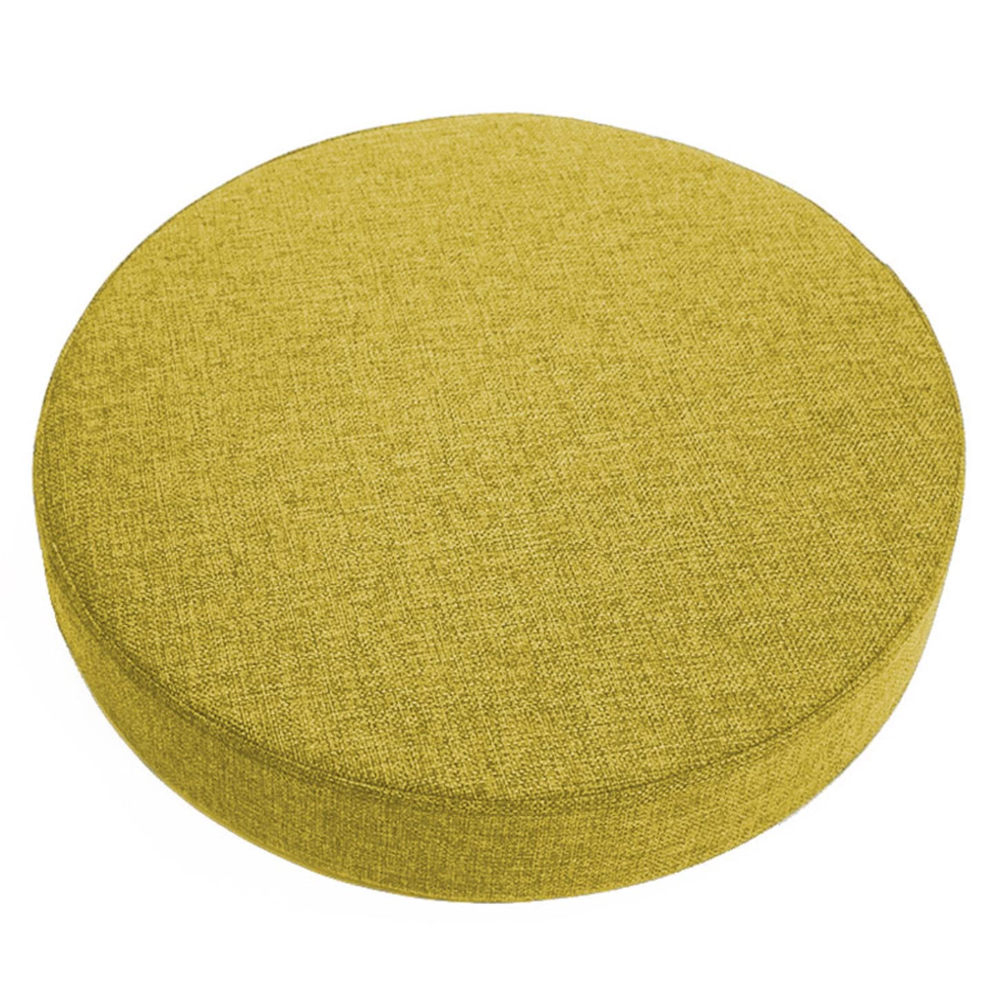 ping bu Round Chair Pads Thick 5/8/10cm Seat Cushion Pad,Dining Garden Chair Cushion Seat Pads Round Stool Cushions for Kitchen Home (40x40x5cm,Yellow)