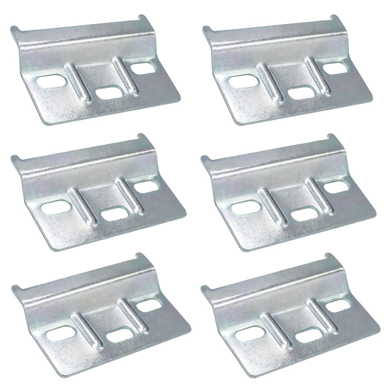 Guide Di Sospensione Per Armadi A Parete - Set Di 6 Pezzi In Metallo Zincato, Lunghezza 60 Mm - 4