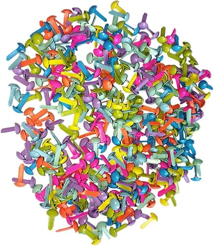 100 piezas de clavos pastel para álbumes de recortes, mini clavos redondos, mini clavos de metal, clavos para manualidades