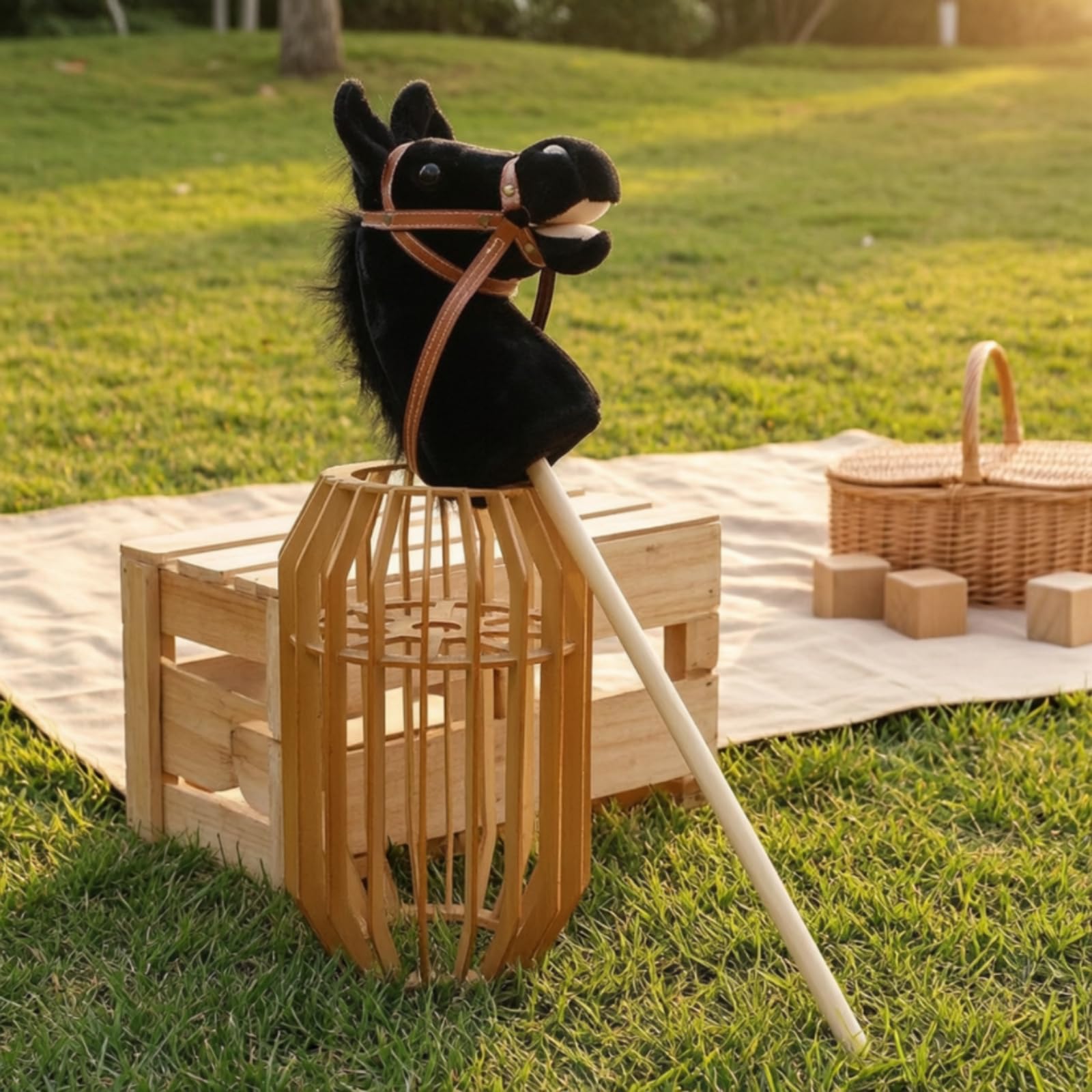 Giocattolo di Peluche Morbido a Bastone con Redini per Bambini, Feste, Non Rimovibile