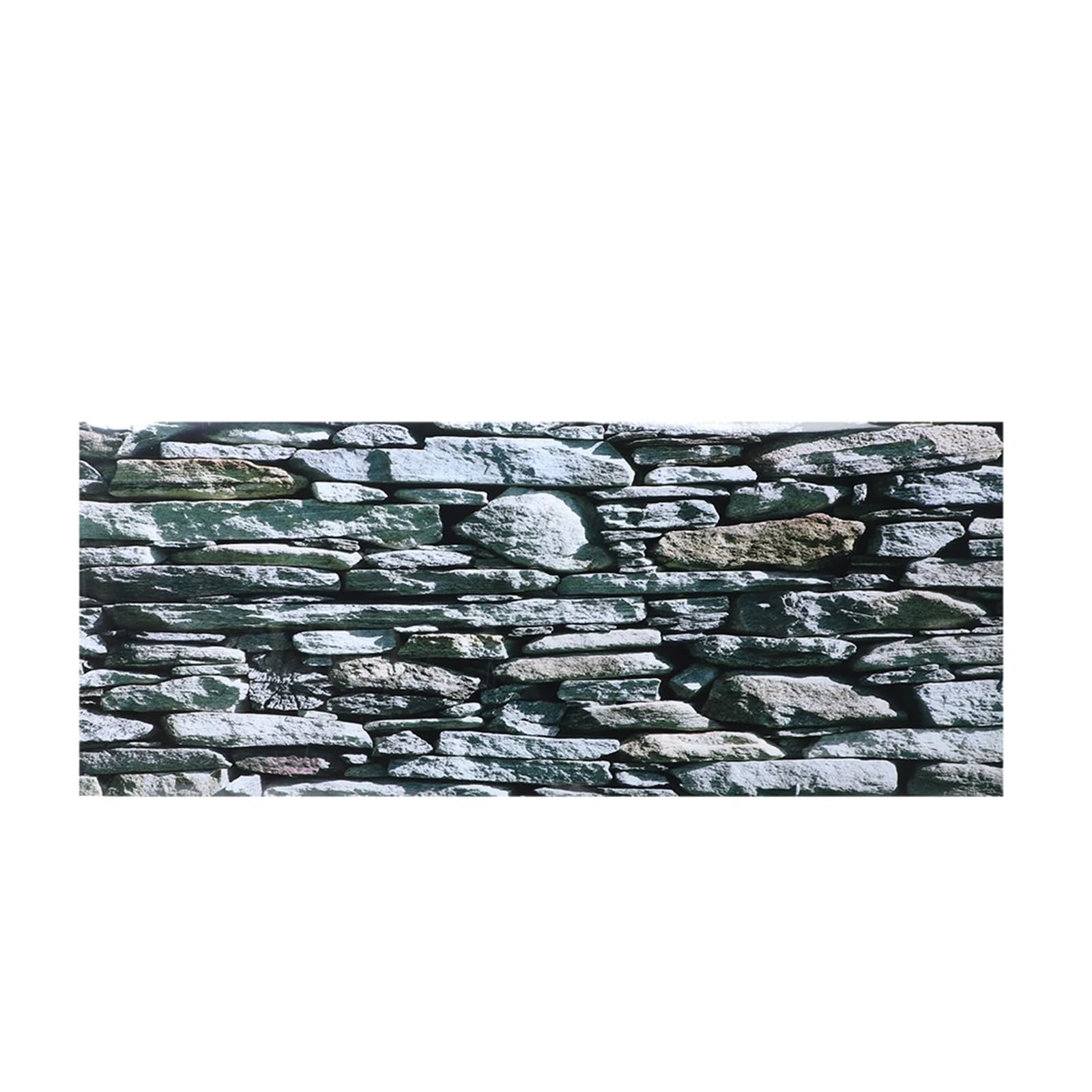 Fond D'aquarium Affiche de Fond décorative, peintures murales en Pierre, Autocollant en PVC, Image de Paysage for Aquarium(122x50cm)