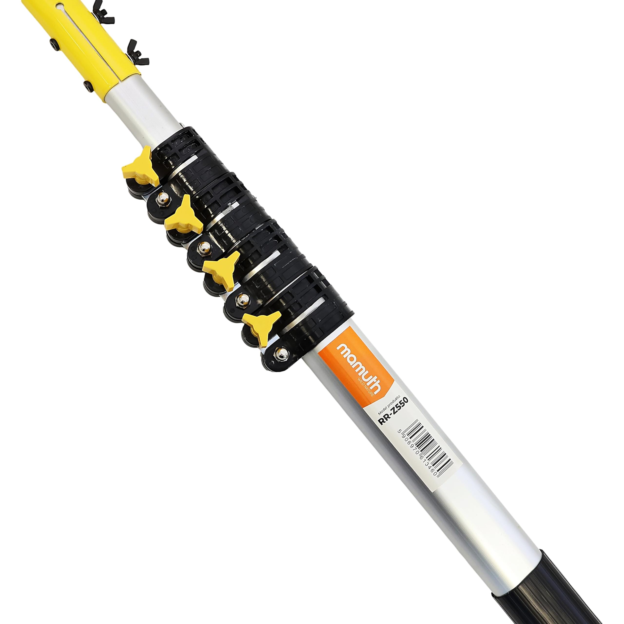 Mamuth Scie d'élagage télescopique de 5,5 m – Scie d'élagage avec tige d'extension, sécateur à main pour branches hautes, scie de jardin extensible, robuste et tranchante pour jardin et sylviculture