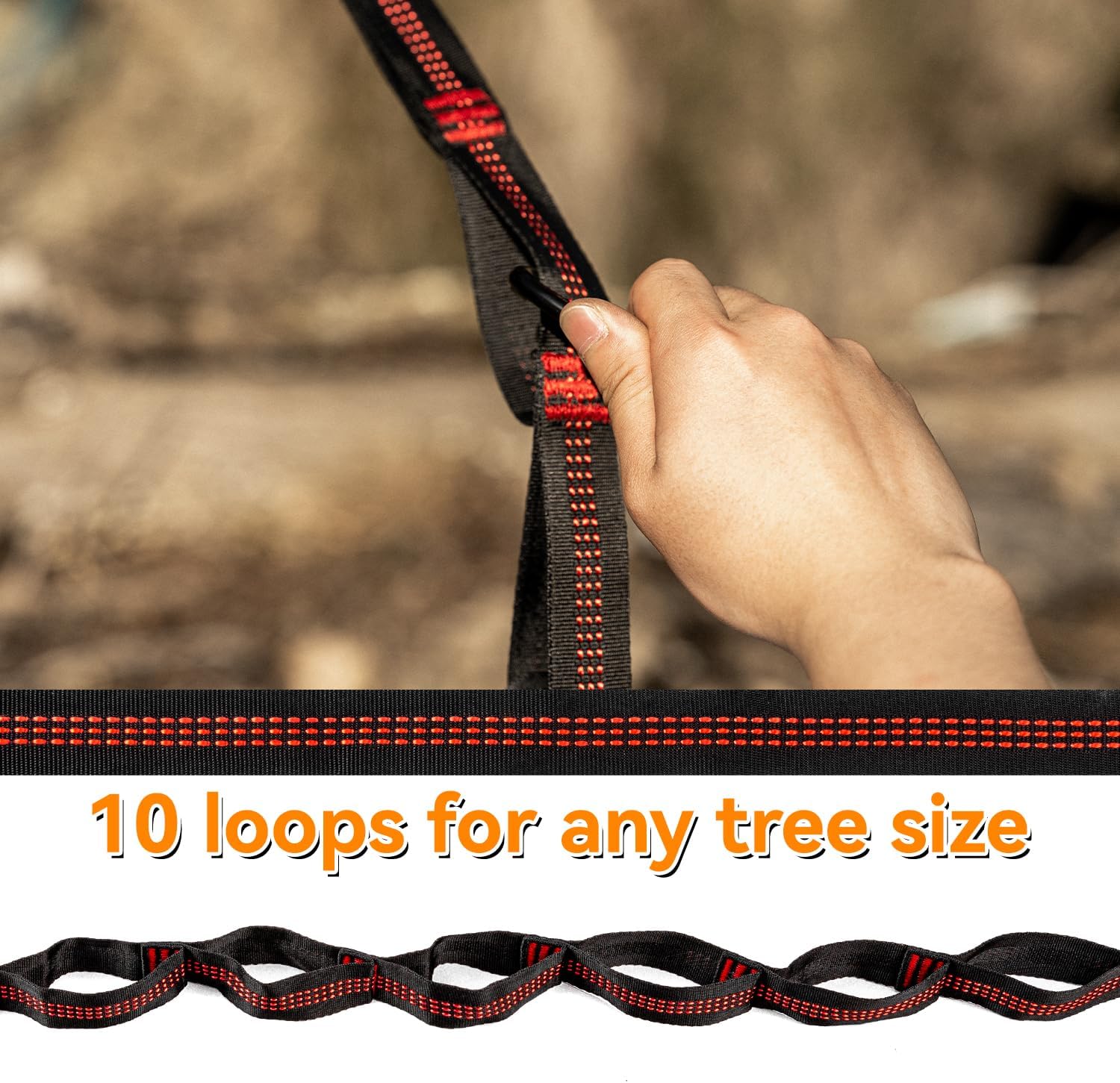 HIKEMAN Hammock for Camping Ultralight Hammocks Gear for Outdoors Backpacking Survival or Travel - Portable Lightweight Nylon - Up to 440lbs(Army Green)