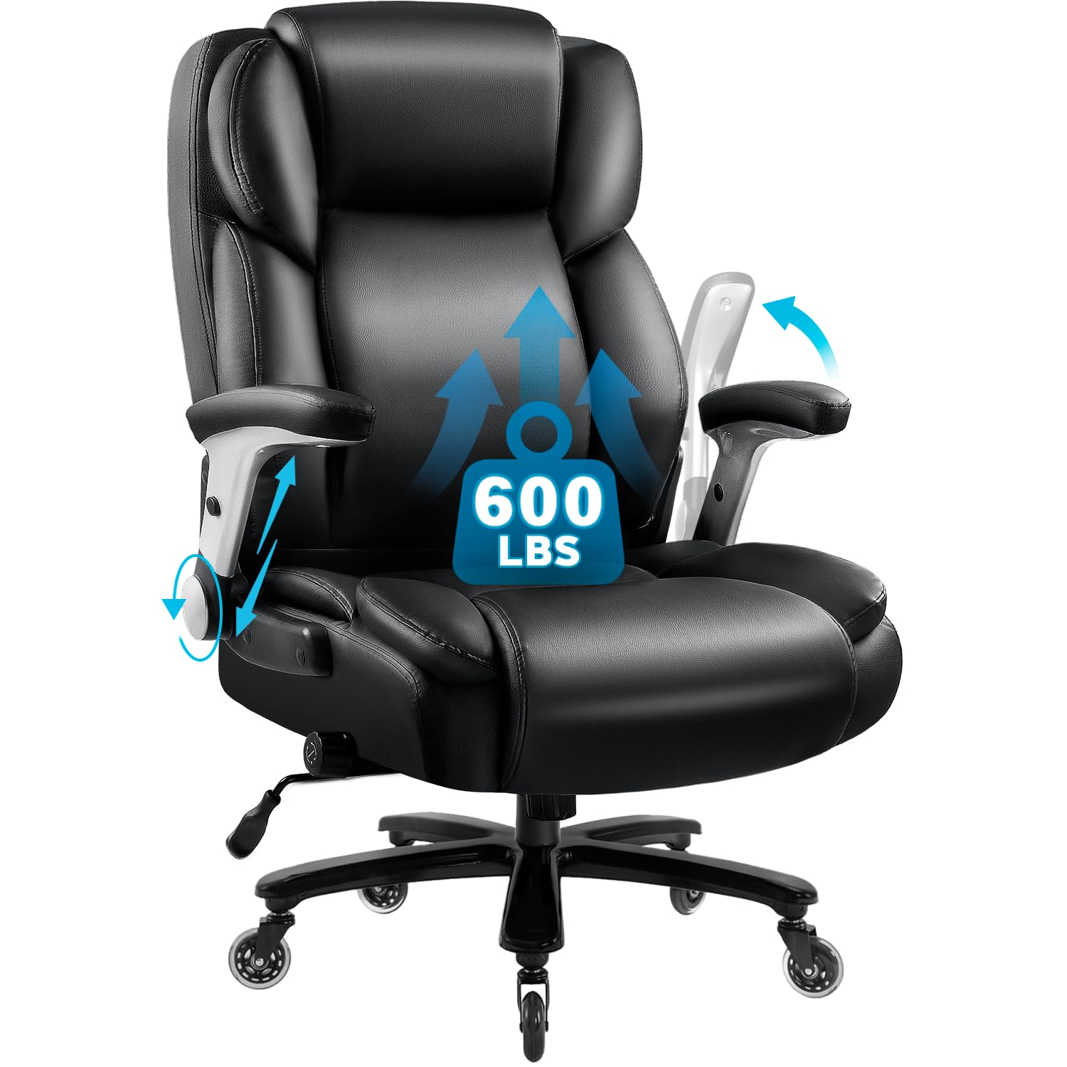 Lembeir 600lbs Big and Tall Office Chair Heavy Duty Executive Office Chair for Heavy People High Back Computer