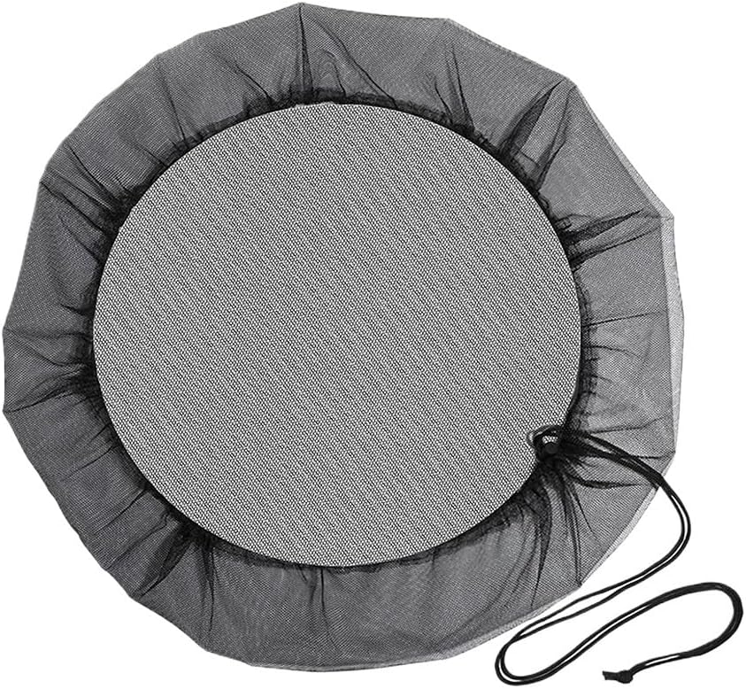 Rain Barrel Mesh Cover Rainwater Bucket Insect Cover Adjustable Drawstring Rain Barrel Filter Mesh Protector Screen(110CM)