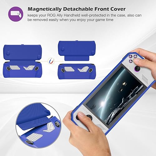 Miniatura 2 de ProCase Funda con tapa mejorada para ASUS ROG Ally Gaming Handheld de 7 pulgadas 2023, funda protectora con cubierta frontal magnética extraíble,