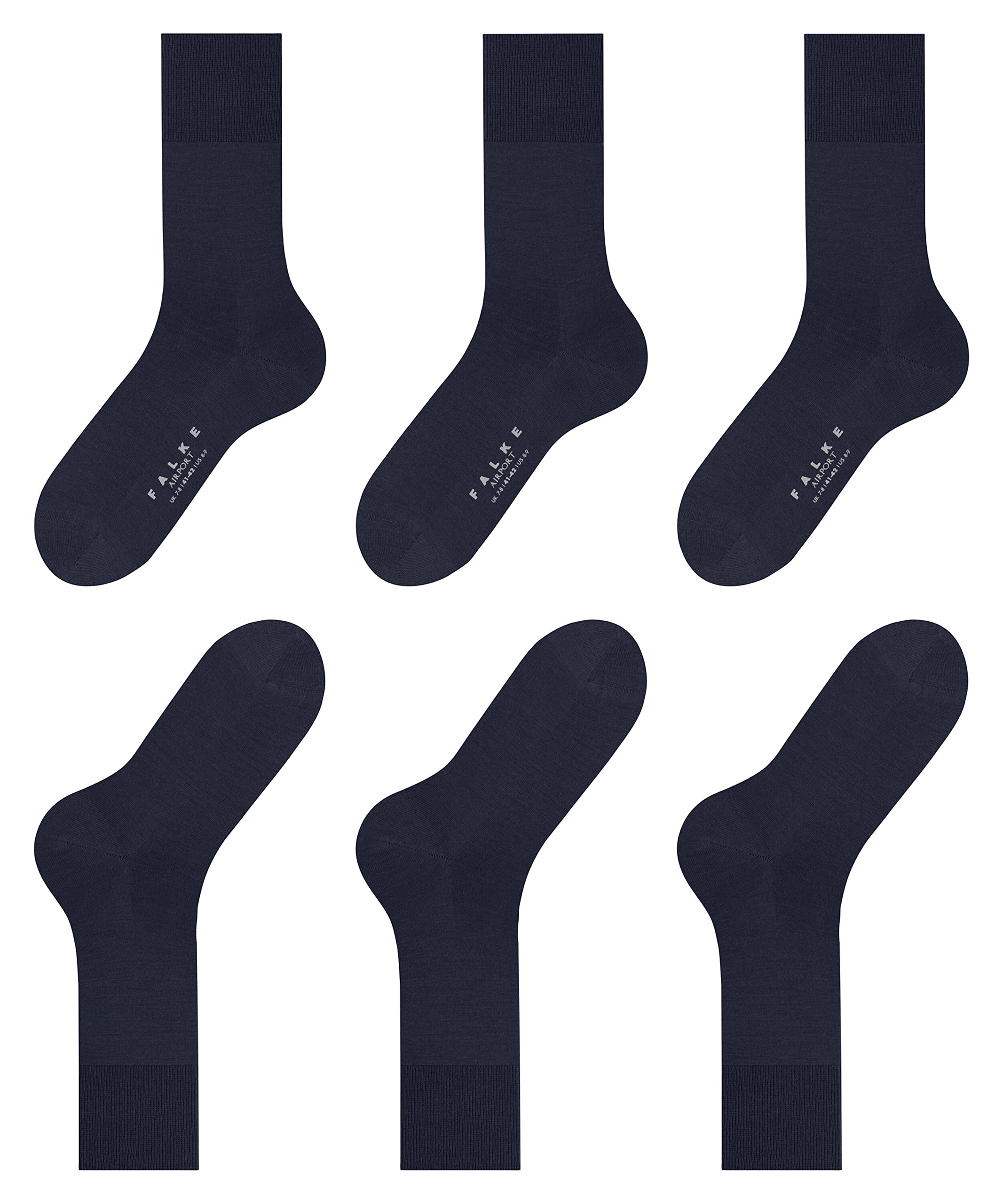 Falke Airport 3-Pack Socken Feuchtigkeitsregulierend Passform Schurwolle – Bild 4