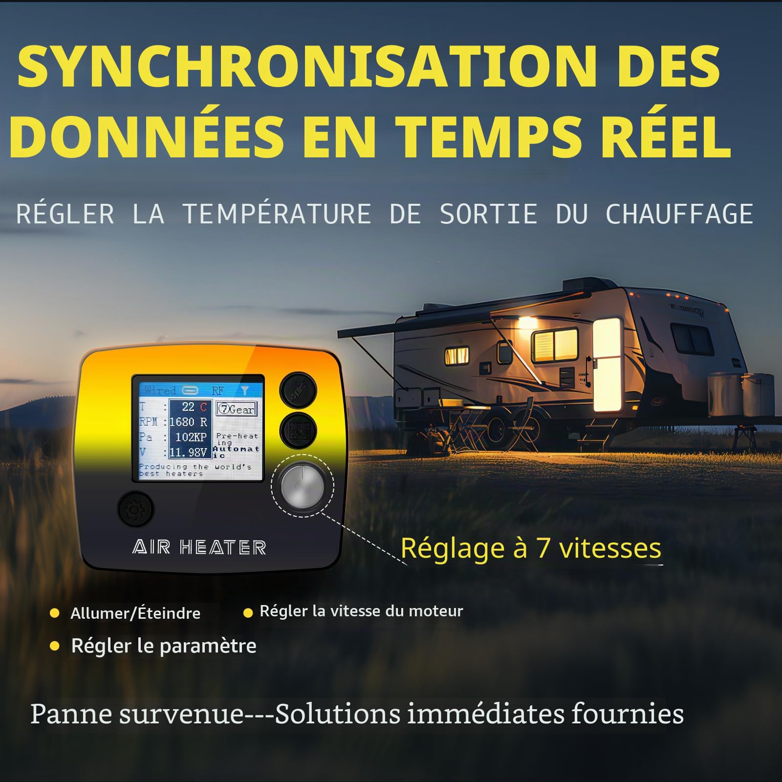 Chauffage Diesel 24 V, 7 KW, boîtier en Aluminium, Chauffage indépendant avec modèle de Plate-Forme, Chauffage indépendant Diesel pour Camping-Cars, garages, camions et Bateaux