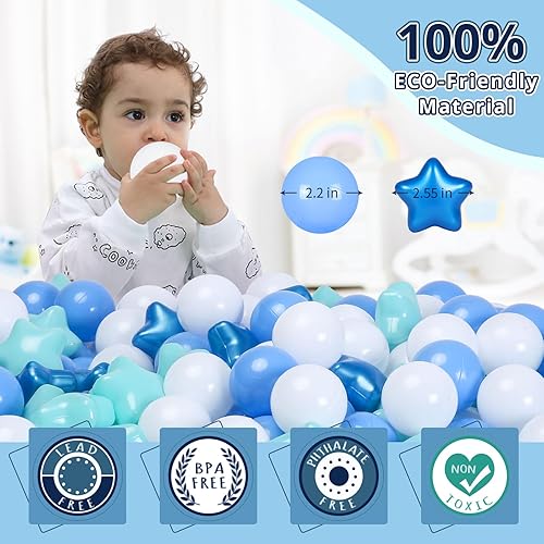 Miniatura 3 de STARBOLO Pelotas para hogueras  100 unidades  4 colores  Pelotas de juguete de plástico a prueba de aplastamiento para niños, bolas de océano de oso