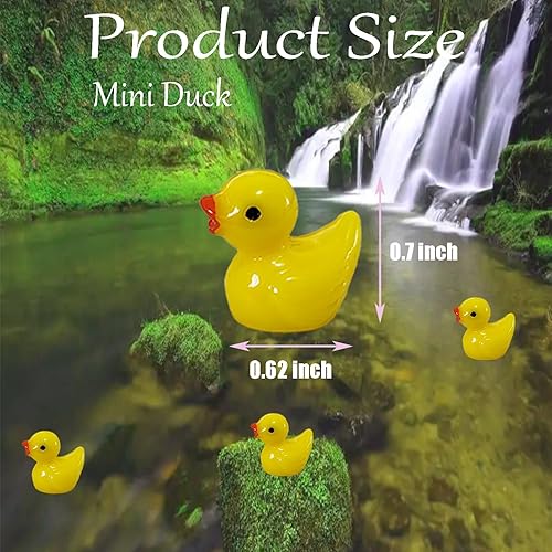 Miniatura 2 de Paquete de 36 dijes de pato pequeño cuentas de resina de pato pequeño para decoración de slime, casa de muñecas, adornos de manualidades