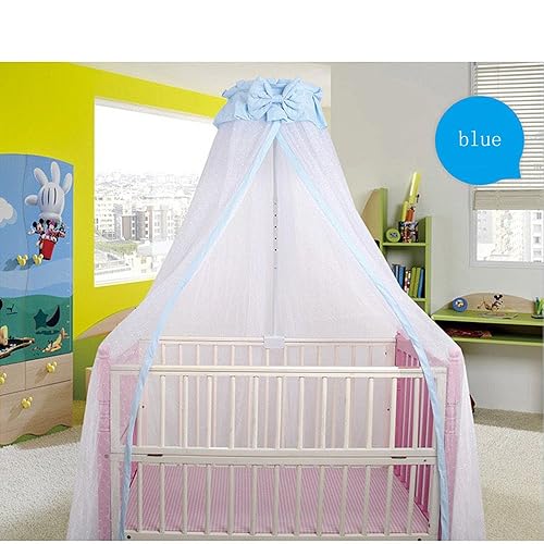Miniatura 3 de CdyBox Cortinas de red transpirable para cuna, toldo para niños, mosquitera, decoración de dormitorio (azul, mosquitera) Azul,Rosa,Blanco